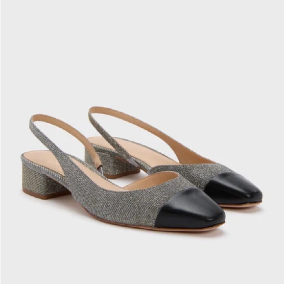 New in Box Veronica Beard Multi Black Cecile Sling Back Heels